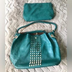 Gemstone Teal Purse with removable inside crossbody